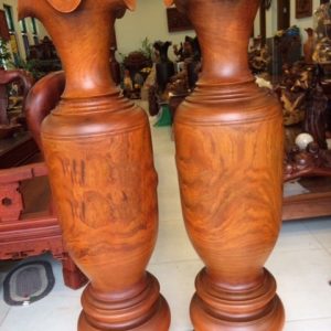 đôi lộc bình gỗ gụ mật quảng bình