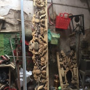 cửa võng ngũ phúc bằng gỗ