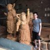 tượng kim cương hộ pháp bằng gỗ