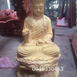 tượng địa tạng ngồi bệ sen