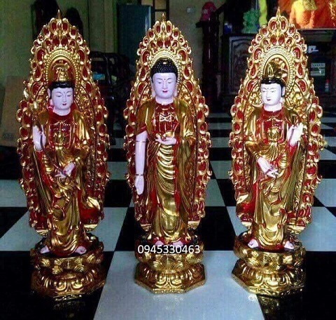 Tượng phật tây phương tam thánh Tượng phật tây phương tam thánh