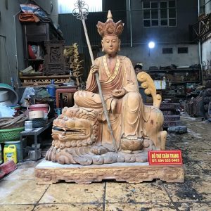 Tượng địa tang vương bồ tát bằng gỗ mít
