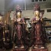 Tượng phật quan âm đại thế chí bồ tát bằng gỗ mít sơn giả cổ