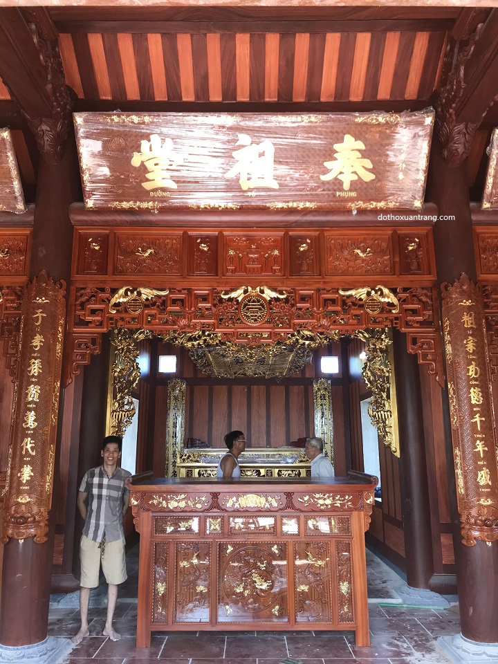 Bàn thờ nhà thờ họ 3 gian